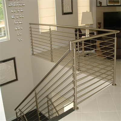 De Balustrade van het traproestvrije staal, Rod Bar Interior Stair Railings voor Balkon