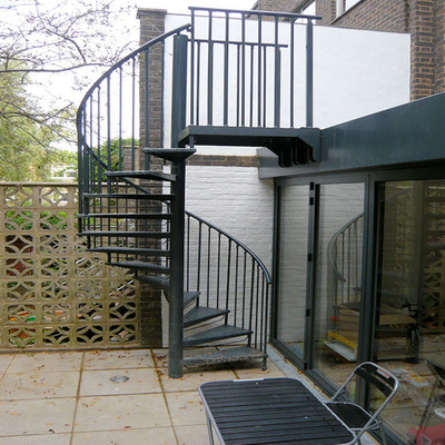 Binnen/Openlucht Moderne Staal Spiraalvormige Treden met Roestvrije Balustrade