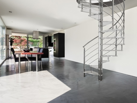 Binnen/Openlucht Moderne Staal Spiraalvormige Treden met Roestvrije Balustrade