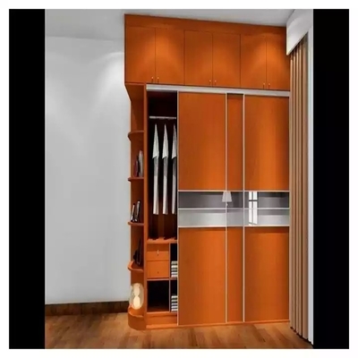 MDF Plastic Modern het Metaal Stevig Hout van de Slaapkamer Glijdend Garderobe