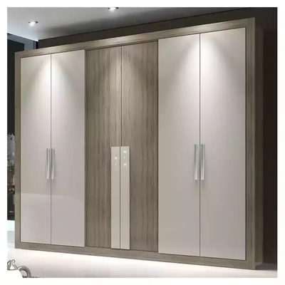 MDF Plastic Modern het Metaal Stevig Hout van de Slaapkamer Glijdend Garderobe