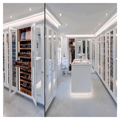MDF Plastic Modern het Metaal Stevig Hout van de Slaapkamer Glijdend Garderobe