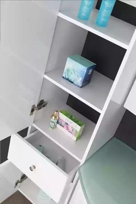 Het drijven Ijdelheid van de Kabinets de Moderne Badkamers in Groene Glas Hoogste Witte Glanzend