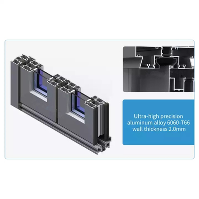 Het nieuwe van het de Handaluminium van het Ontwerp Bruine Glas van Antisnuifje de Schuifdeurbifold