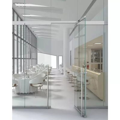 De Deur van het de Schommelingsglas van Frameless van de aluminiumlegering, Aangemaakte Commerciële Dubbele Glasdeur