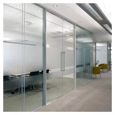 De Deur van het de Schommelingsglas van Frameless van de aluminiumlegering, Aangemaakte Commerciële Dubbele Glasdeur