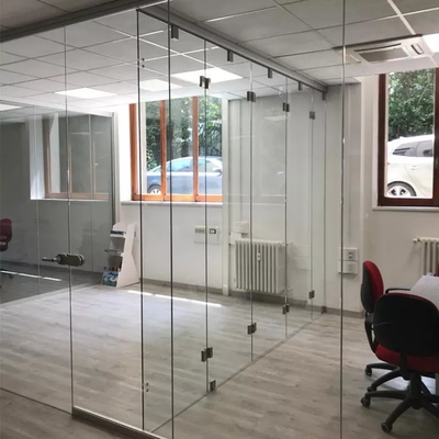 Binnenlandse Frameless die Glasdeur, de Zaal vouwen die van de Balkonzon Bifold-Deur glijden