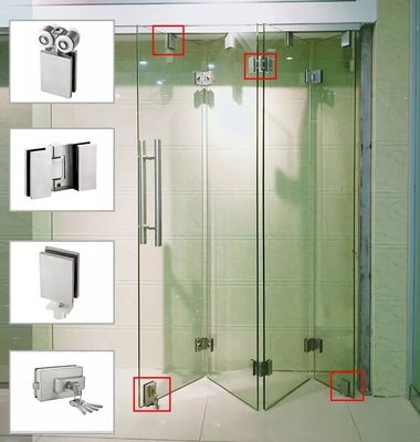 Binnenlandse Frameless die Glasdeur, de Zaal vouwen die van de Balkonzon Bifold-Deur glijden