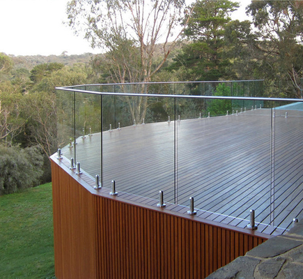 Het moderne Traliewerk van de het Glasbalustrade van Roestvrij staalframeless voor Binnen en Openlucht