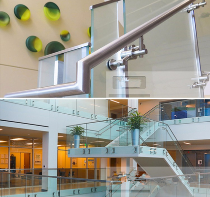 Het moderne Traliewerk van de het Glasbalustrade van Roestvrij staalframeless voor Binnen en Openlucht