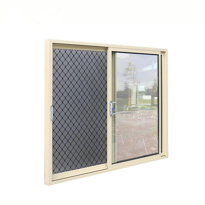 Schuifdeur van het aluminium de Dubbele Glas met het Netwerk van de Roestvrij staalveiligheid