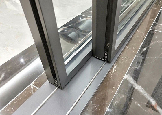 Het moderne Duw van Aluminiumdubbel Verglaasde Schuifdeuren en Trekkracht Openen