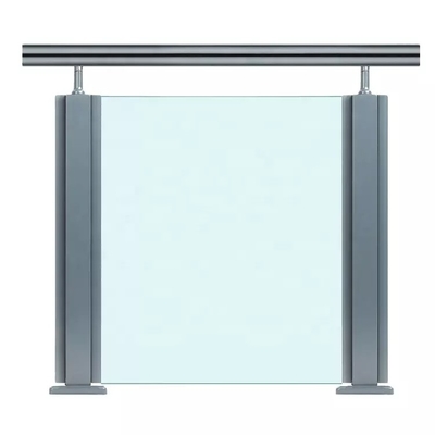 De moderne Gelamineerde Leuningen van het Glasbalkon, het Roestvrije staalpost van de Glasbalustrade