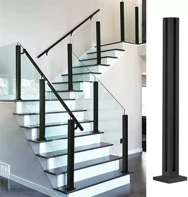 De moderne Gelamineerde Leuningen van het Glasbalkon, het Roestvrije staalpost van de Glasbalustrade