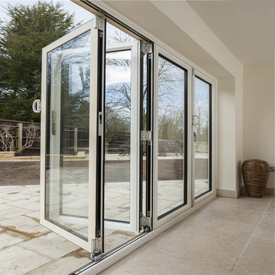 Exterieur kunststof UPVC / Pvc glazen schuifdeur vouwdeur winddicht