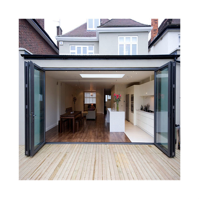 Aluminium opvouwbare terrasdeur, buiten opvouwbare kunststof pvc-deur