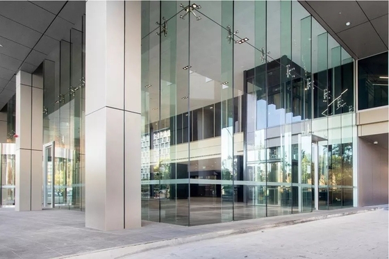 Aluminium bekleding Dubbele beglazing Glazen vliesgevel Modern Waterdicht