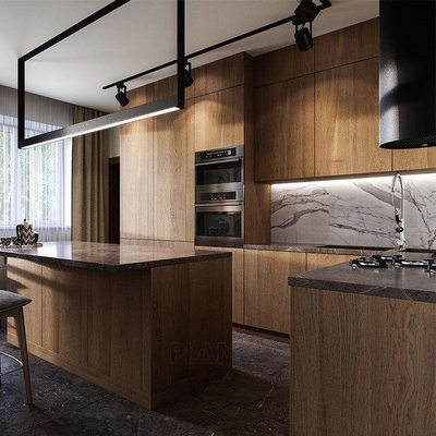 Luxe meubels Nieuwe ontwerpen Moderne keukenkastkast PVC-aanrechtblad