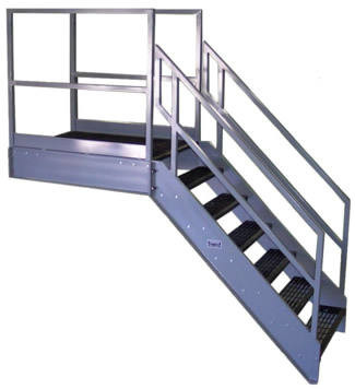 Bouw exterieur Gegalvaniseerd staal Metalen trap 38 mm massief houten loopvlak
