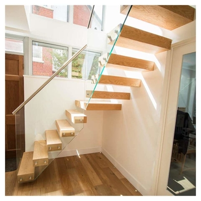 Stevige Houten Drijvende Trap, Houten Stappen Binnen Houten Trappen