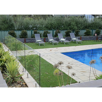 Deck Pool Balustrade Leuningen, gehard / gelamineerde frameloze glazen balustrade