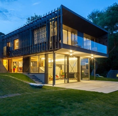 Vloermontage frameloos glazen balustradesysteem roestvrij staal 304 / 316