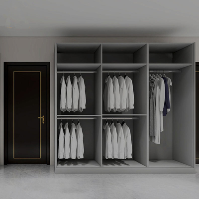 Moderne houten meubels slaapkamer vaste inloopkast, aangepaste hoogglans kledingkast