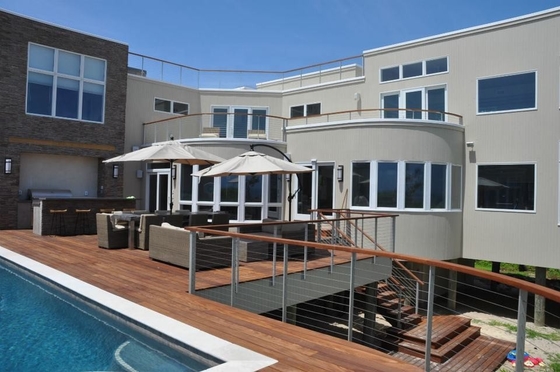 Decking aluminium kabelrailing, roestvrijstalen balustrade draaddekrailing