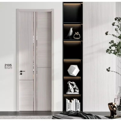 Interne kamer Waterdichte badkamerdeur Modern houten paneelontwerp