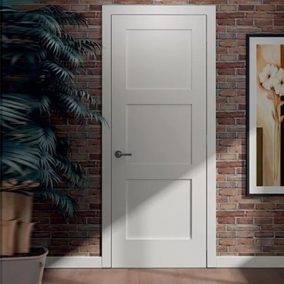 Eenvoudig appartement Shaker interieur hardhouten deur houten paneelontwerp