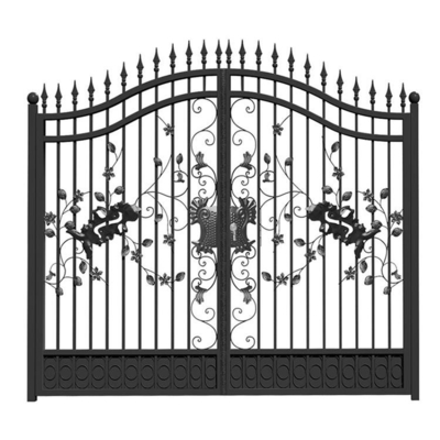 Het moderne Ontwerp Front Door, Gegalvaniseerde Smeedijzerhoofdingang van de Huisgrill