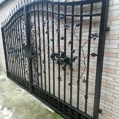 Het moderne Ontwerp Front Door, Gegalvaniseerde Smeedijzerhoofdingang van de Huisgrill