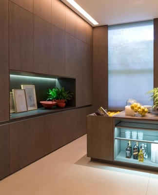 Meubilair van het luxe het Eenvoudige Huis, Zwarte Vernisje Waterdichte Keukenkast