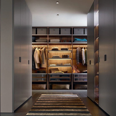 De populaire Garderobe van de Rotanstijl, Particleboard het Glasgang van Melamin in Kast