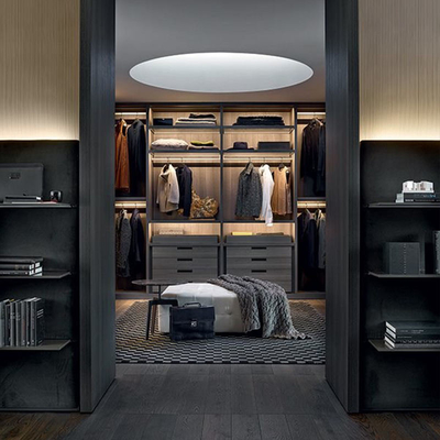 De populaire Garderobe van de Rotanstijl, Particleboard het Glasgang van Melamin in Kast