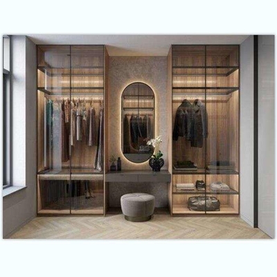 Polijst de Vouwbare Houten Hoge de Luxeantiquiteit van het huismeubilair Garderobe Slim Ontwerp