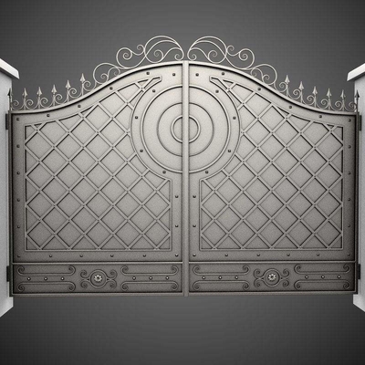 Front Yard Modern Wrought Iron-Hoofdingang, de Nieuwe Deur van het Ontwerpsmeedijzer
