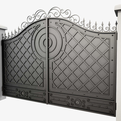 Front Yard Modern Wrought Iron-Hoofdingang, de Nieuwe Deur van het Ontwerpsmeedijzer