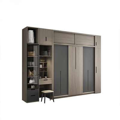 De Douane Houten Meubilair van de melamineraad, de Garderobe van de Combinatieschuifdeur
