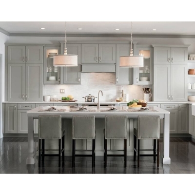 Klaar om Stevige Houten Witte Shaker Style Modular Wood Kitchen-Kabinetten te assembleren