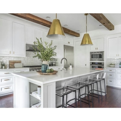 Klaar om Stevige Houten Witte Shaker Style Modular Wood Kitchen-Kabinetten te assembleren