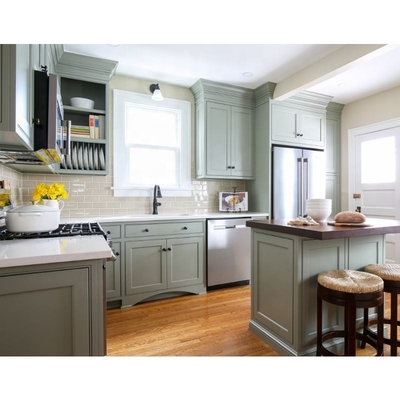 Klaar om Stevige Houten Witte Shaker Style Modular Wood Kitchen-Kabinetten te assembleren