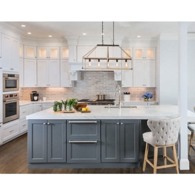 Klaar om Stevige Houten Witte Shaker Style Modular Wood Kitchen-Kabinetten te assembleren