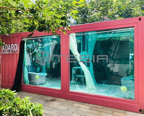 Van de Douane Prefab Modulair 20FT 40FT Container van de Tesiaindustrie het Huis Lichtgevend Zwembad