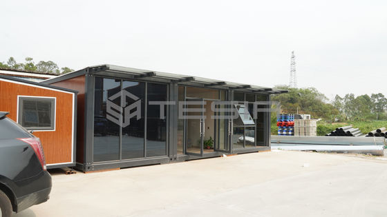 Luxe kant-en-klaar 20FT lichte stalen structuur uitbreidbaar prefab containerhuis