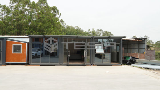 Luxe kant-en-klaar 20FT lichte stalen structuur uitbreidbaar prefab containerhuis