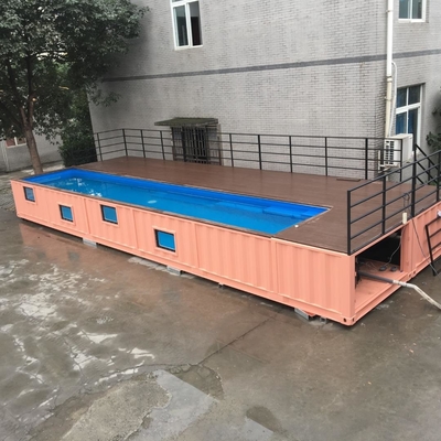 40FT Geprefabriceerd huis Aangepast Grootte en Kleurencontainer Zwembad door Staalmateriaal met Elektro en Plumping-Systeem