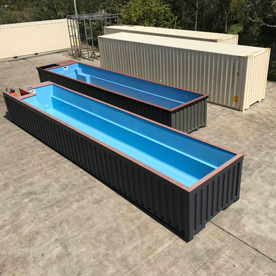 40FT Geprefabriceerd huis Aangepast Grootte en Kleurencontainer Zwembad door Staalmateriaal met Elektro en Plumping-Systeem