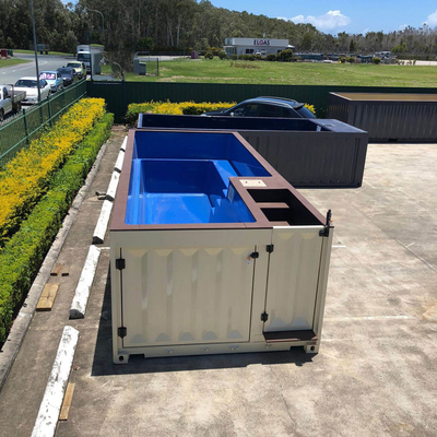 40FT Geprefabriceerd huis Aangepast Grootte en Kleurencontainer Zwembad door Staalmateriaal met Elektro en Plumping-Systeem