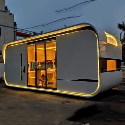 Van de het Glas Beweegbare Opslag van de staalstructuur het Aangemaakte van de de Winkel Modulaire Koffie Prefabhuis van de de Containerpeul